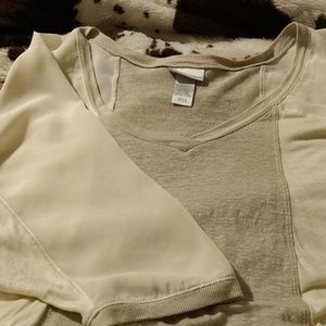 NWOT Lane collection mixed dolman top